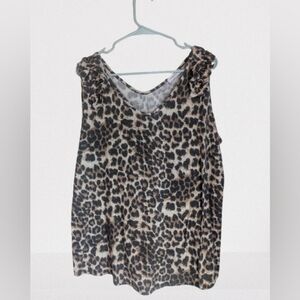 BOGO NWOT- Chic Soul Leopard Print Sleeveless Top- XL